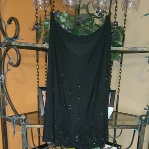 Comfortable scalloped edge beaded skirt